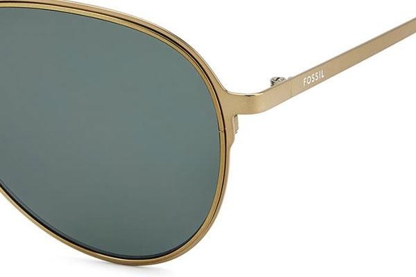 Okulary przeciwsłoneczne Fossil FOS2160/G/S 577/QT Pilotki (Aviator) Złote
