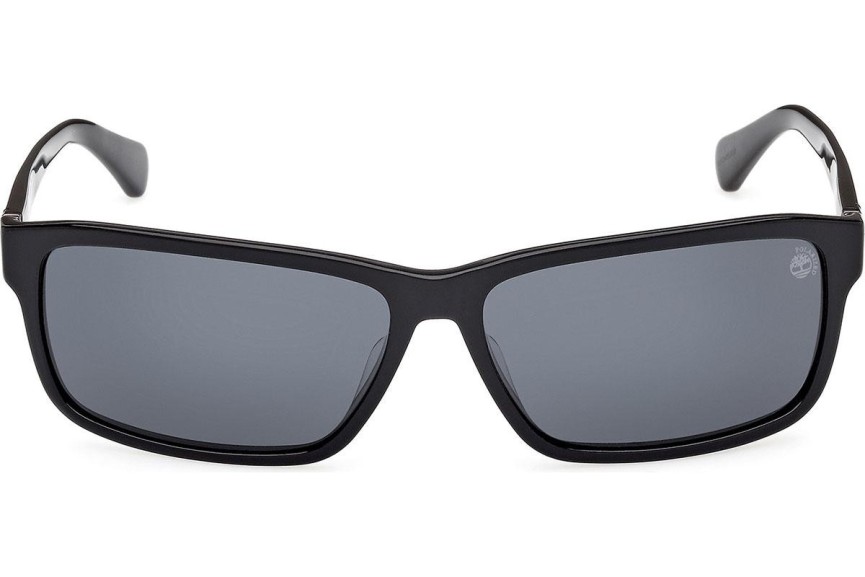 Okulary przeciwsłoneczne Timberland TB00053 01D Polarized Prostokątne Czarne