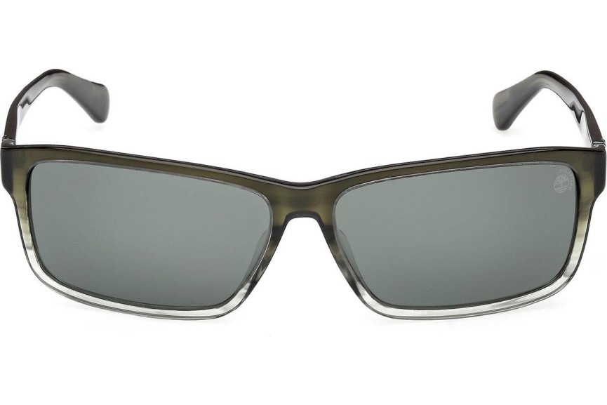 Okulary przeciwsłoneczne Timberland TB00053 98R Polarized Prostokątne Zielone