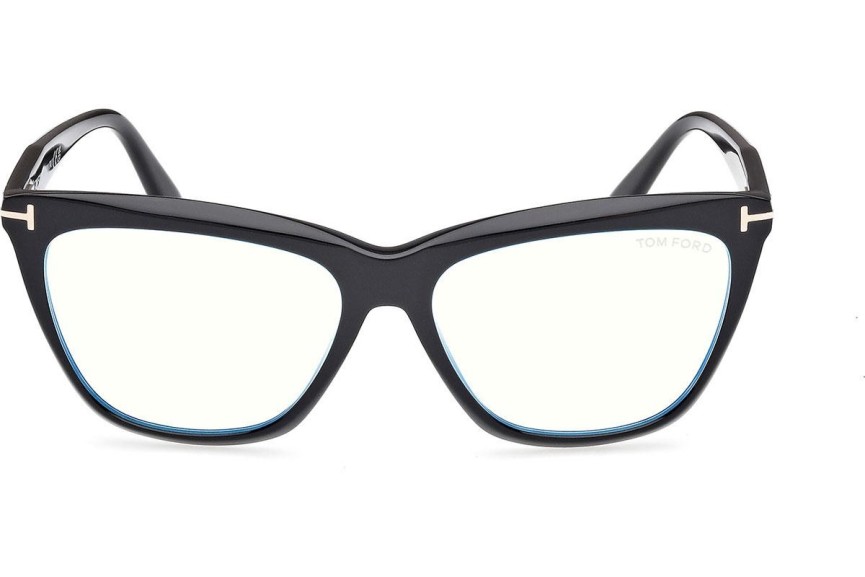 Okulary korekcyjne Tom Ford FT6064-B 001 Kocie oczy Czarne