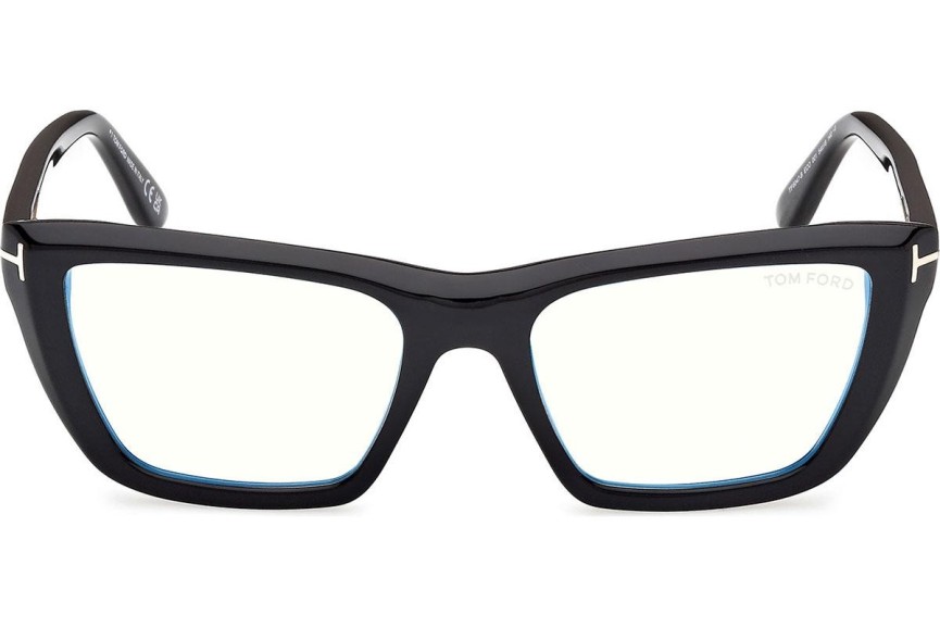 Okulary korekcyjne Tom Ford FT6047-B 001 Kocie oczy Czarne