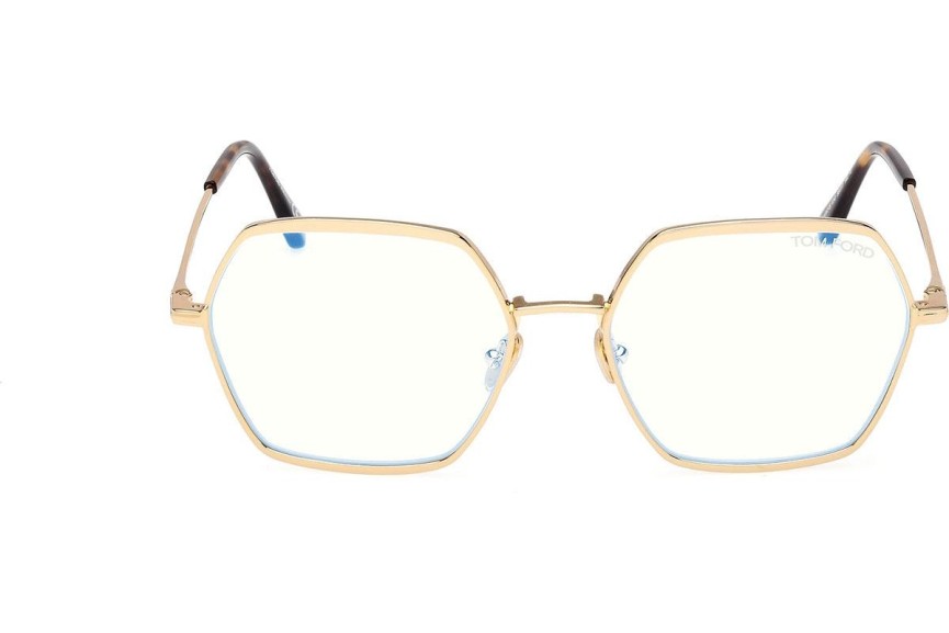 Okulary korekcyjne Tom Ford FT6050-B 030 Kwadratowe Złote