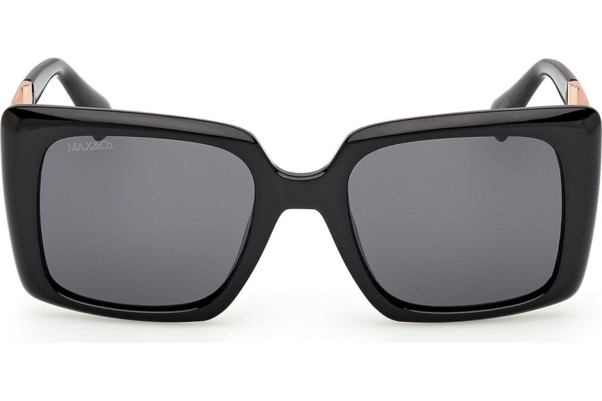 Okulary przeciwsłoneczne Max&Co. MO0134 01A Kwadratowe Czarne