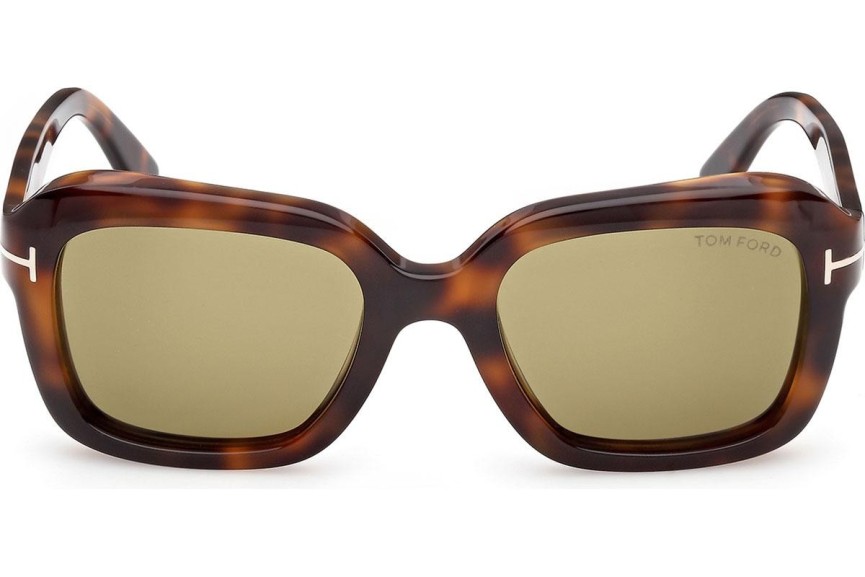 Okulary przeciwsłoneczne Tom Ford Natalia 02 FT1283 53N Kwadratowe Havana