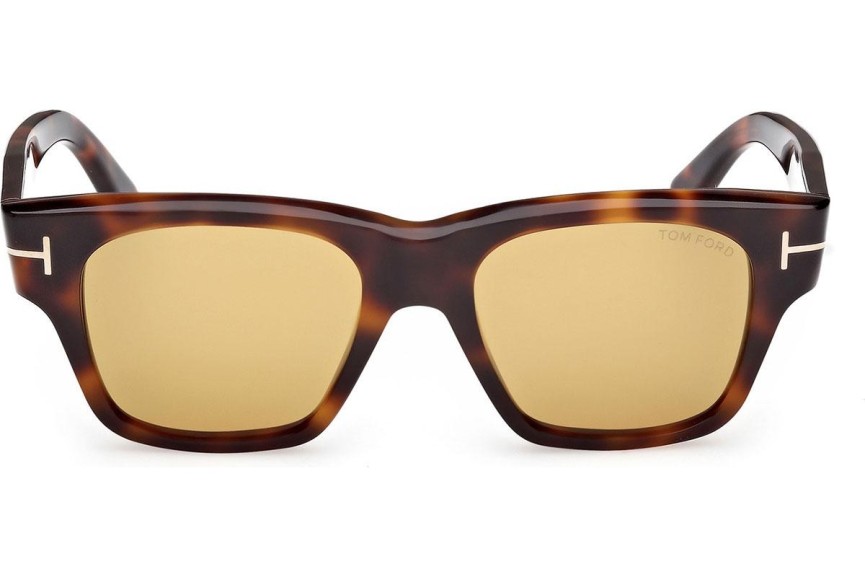 Okulary przeciwsłoneczne Tom Ford FT1280 53E Kwadratowe Havana