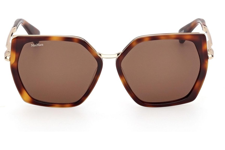 Okulary przeciwsłoneczne Max Mara Miller 5 MM0136 52E Kocie oczy Havana