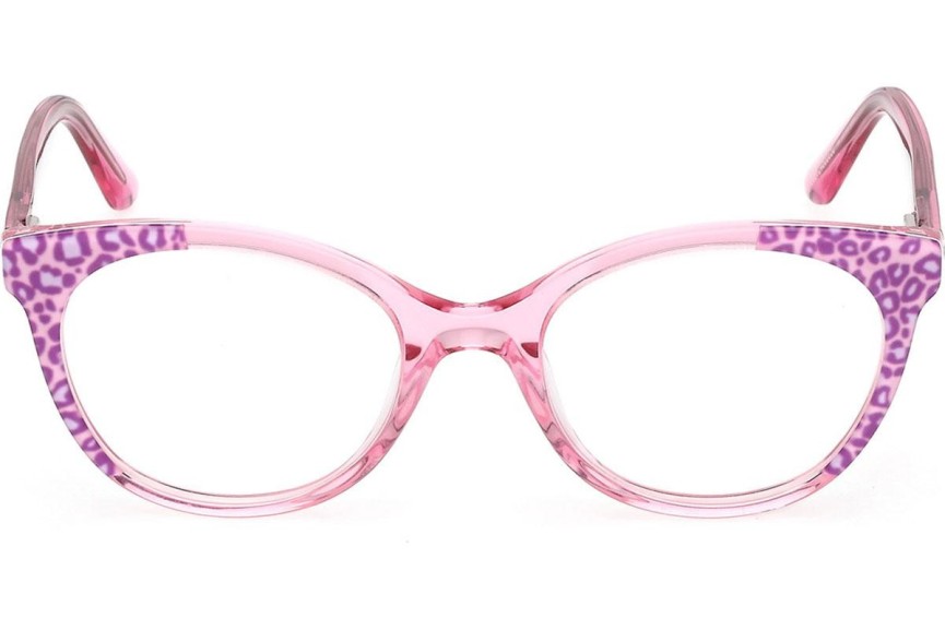 Okulary korekcyjne Guess GU50267 077 Kocie oczy Różowe