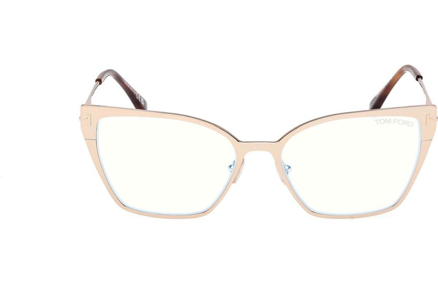 Okulary korekcyjne Tom Ford FT6051-B 028 Kocie oczy Złote