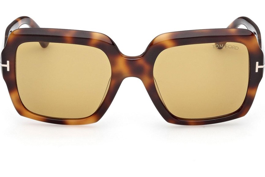 Okulary przeciwsłoneczne Tom Ford Kaya FT1082 53E Kwadratowe Havana