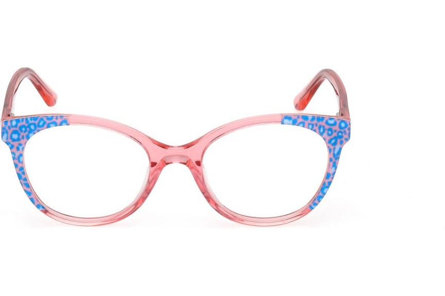 Okulary korekcyjne Guess GU50267 074 Kocie oczy Różowe