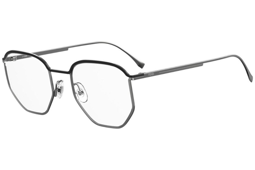 Okulary korekcyjne Fendi FFM0079 6LB Kwadratowe Srebrne