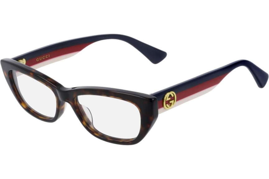 Okulary korekcyjne Gucci GG0277O 006 Kocie oczy Havana