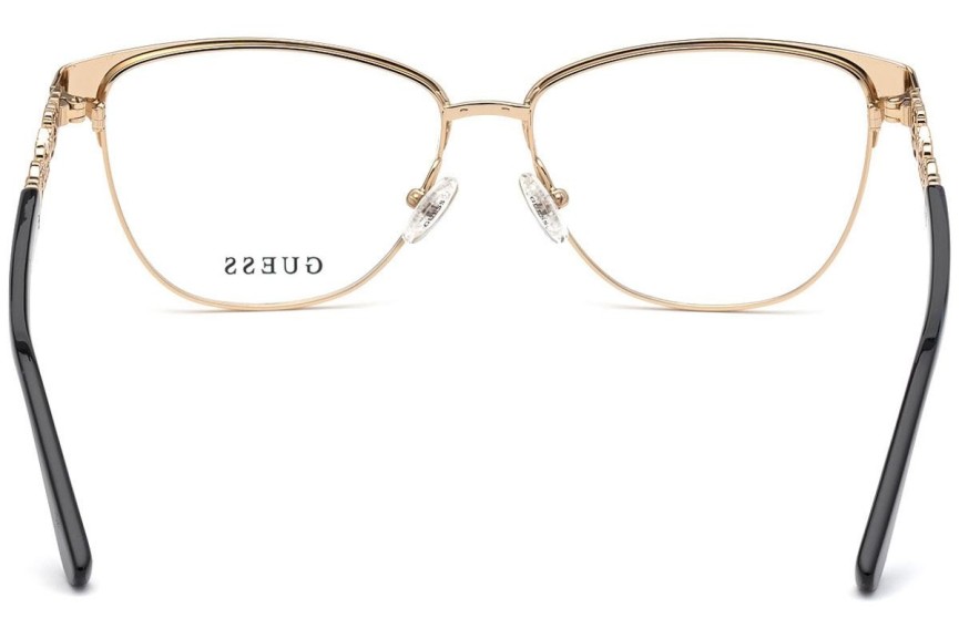 Okulary korekcyjne Guess GU2833 002 Kocie oczy Złote