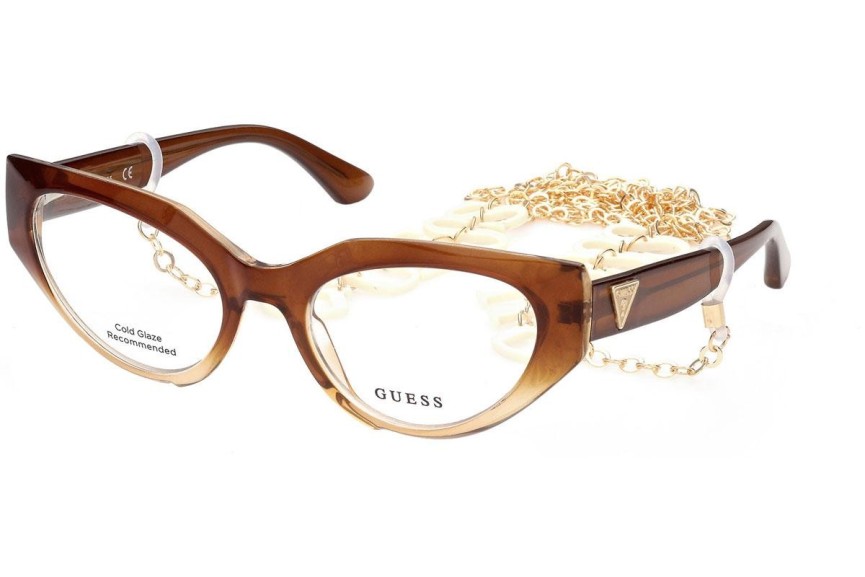 Okulary korekcyjne Guess GU2853 047 Kocie oczy Brązowe