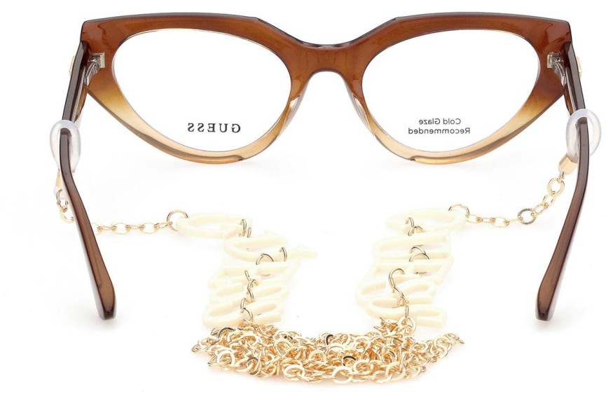 Okulary korekcyjne Guess GU2853 047 Kocie oczy Brązowe