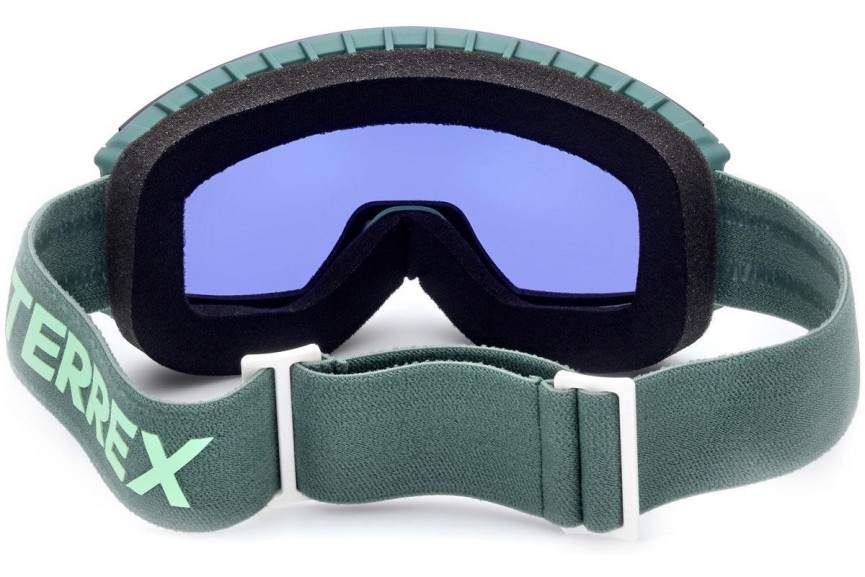 Gogle narciarskie Adidas Sport SP0040 97Q Pojedyncze | Shield Zielone