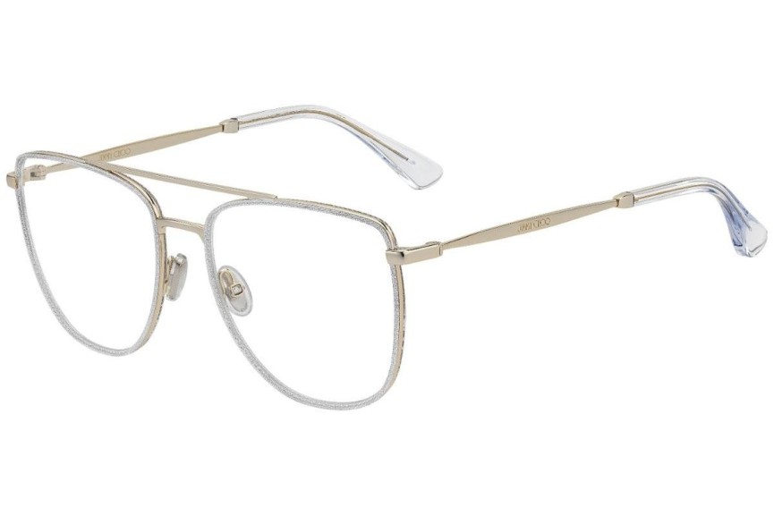Okulary korekcyjne Jimmy Choo JC250 MXV Oversize Srebrne