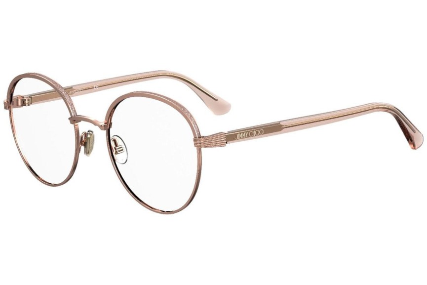Okulary korekcyjne Jimmy Choo JC267/G DDB Okrągłe Złote