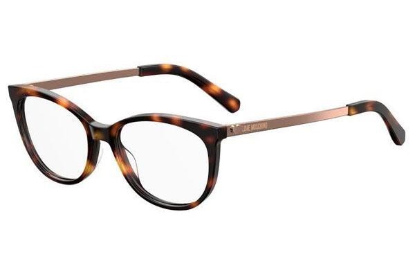 Okulary korekcyjne Love Moschino MOL534 086 Kocie oczy Havana