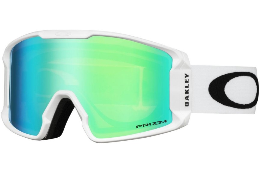 Ochelari de schi Oakley Line Miner XM OO7093-08 PRIZM Lentilă unică | Shield Albi