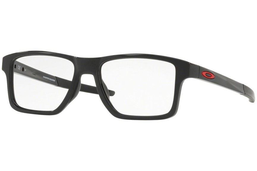 Okulary korekcyjne Oakley Chamfer Squared OX8143-03 Kwadratowe Czarne