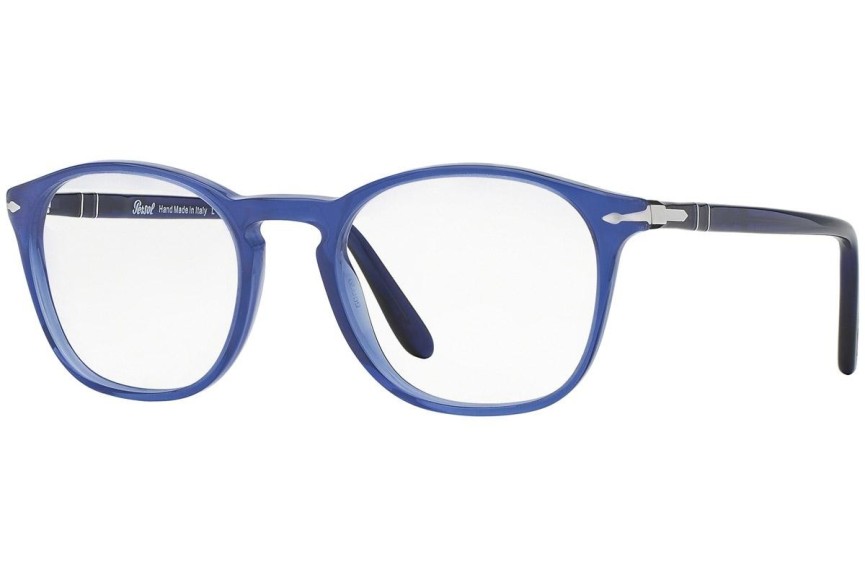 Okulary korekcyjne Persol Vintage Celebration Special Collection Cobalto PO3007V 1015 Kwadratowe Niebieskie