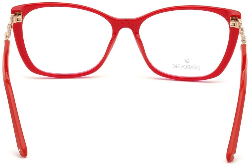 Okulary korekcyjne Swarovski SK5383 068 Kocie oczy Czerwone