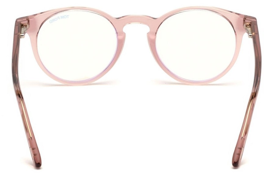 Okulary korekcyjne Tom Ford FT5557-B 072 Okrągłe Różowe