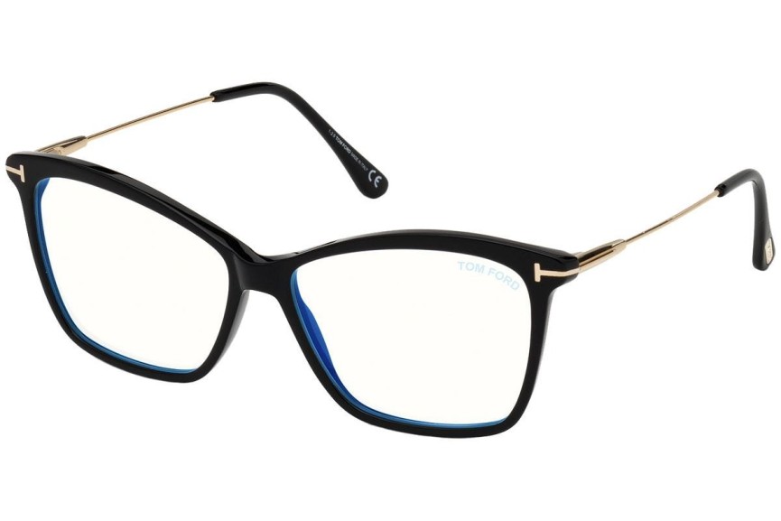 Okulary korekcyjne Tom Ford FT5687-B 001 Kocie oczy Czarne