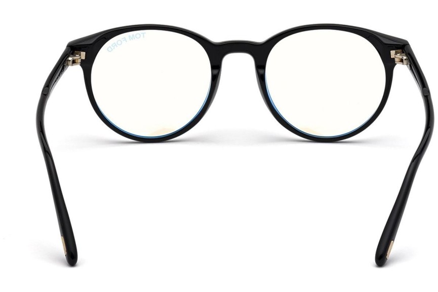 Okulary korekcyjne Tom Ford FT5695-B 001 Okrągłe Czarne