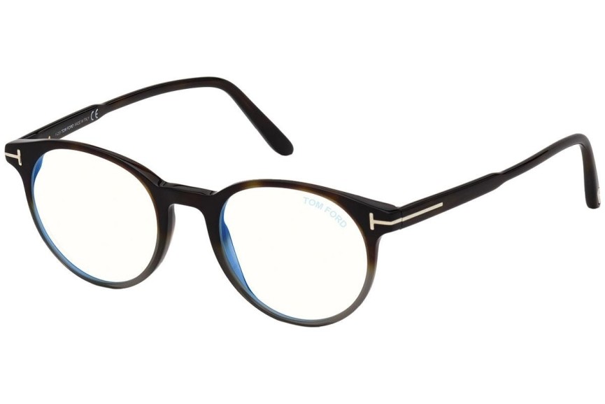 Okulary korekcyjne Tom Ford FT5695-B 056 Okrągłe Havana
