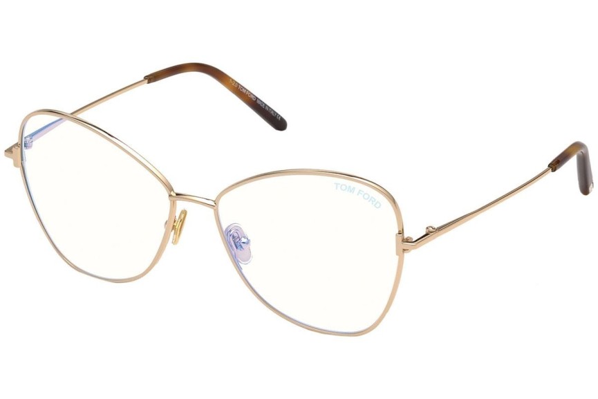 Okulary korekcyjne Tom Ford FT5738-B 028 Kocie oczy Złote