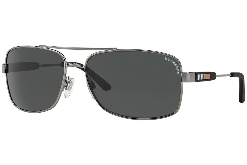 Okulary przeciwsłoneczne Burberry BE3074 100387 Pilotki (Aviator) Srebrne