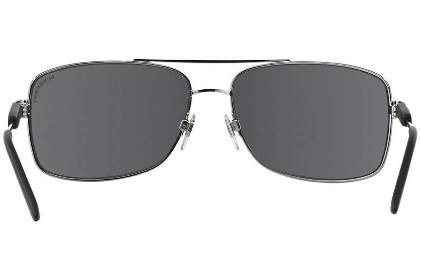 Okulary przeciwsłoneczne Burberry BE3074 100387 Pilotki (Aviator) Srebrne