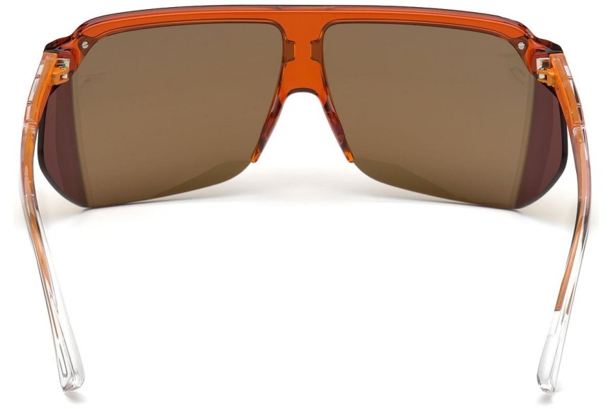 Okulary przeciwsłoneczne Diesel DL0319 42U Flat Top Pomarańczowe