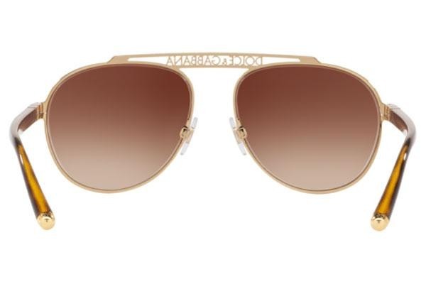 Okulary przeciwsłoneczne Dolce & Gabbana DG Logo Collection DG2235 02/13 Pilotki (Aviator) Złote