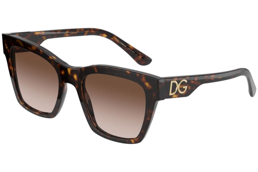 Okulary przeciwsłoneczne Dolce & Gabbana DG4384 502/13 Kwadratowe Havana