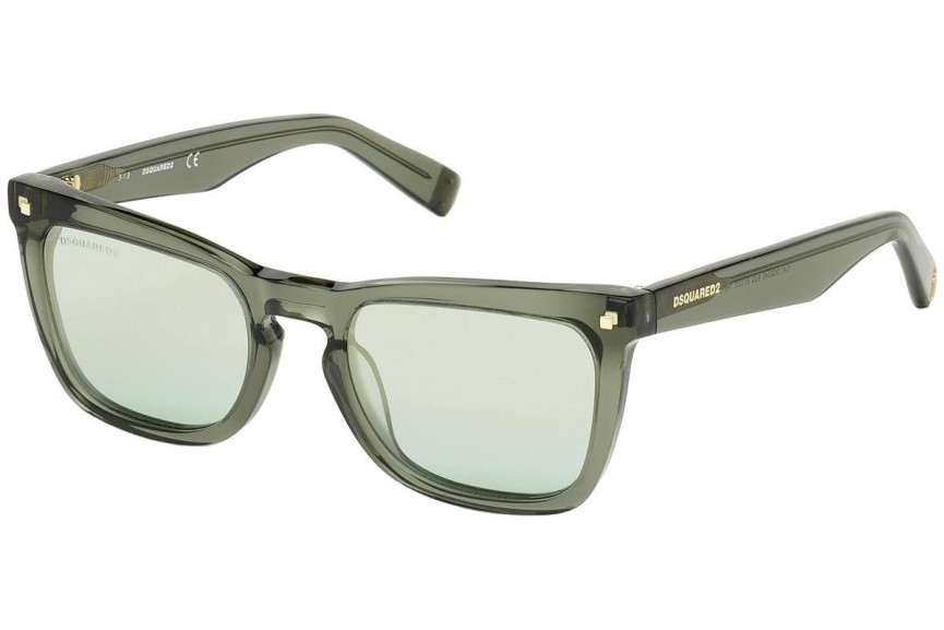 Okulary przeciwsłoneczne Dsquared2 Cat DQ0340 93Q Prostokątne Zielone