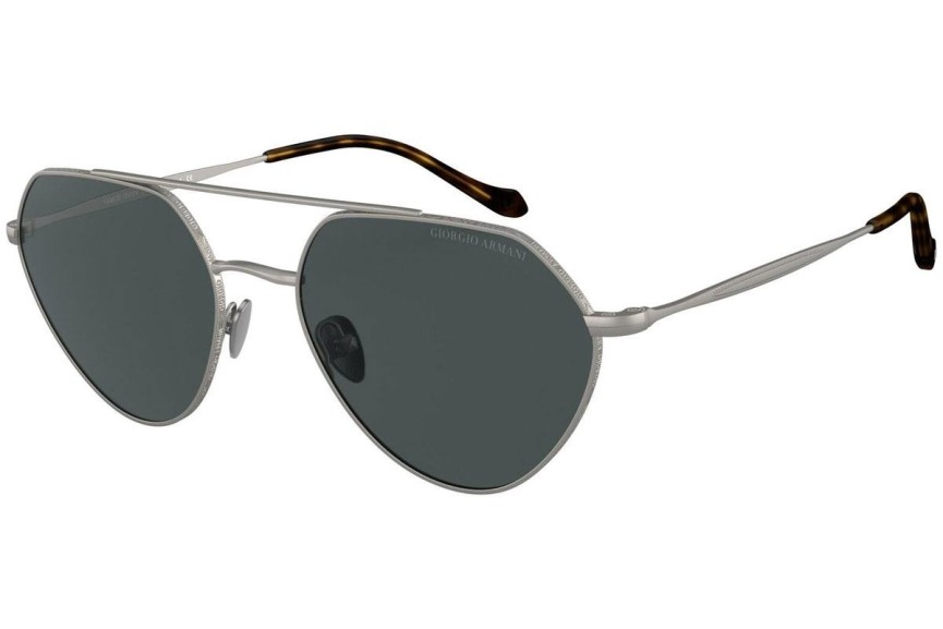 Okulary przeciwsłoneczne Giorgio Armani AR6111 300387 Kwadratowe Srebrne