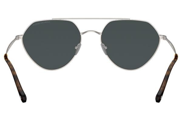 Okulary przeciwsłoneczne Giorgio Armani AR6111 300387 Kwadratowe Srebrne