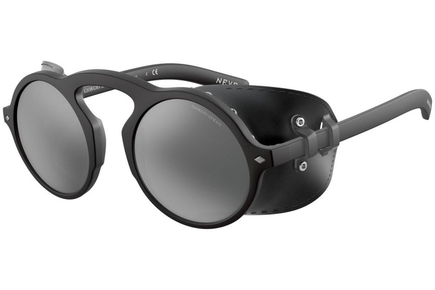 Okulary przeciwsłoneczne Giorgio Armani AR8143Q 50426G Okrągłe Czarne