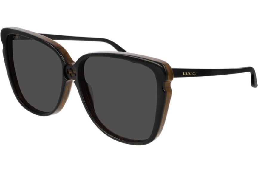Okulary przeciwsłoneczne Gucci GG0709S 002 Oversize Czarne