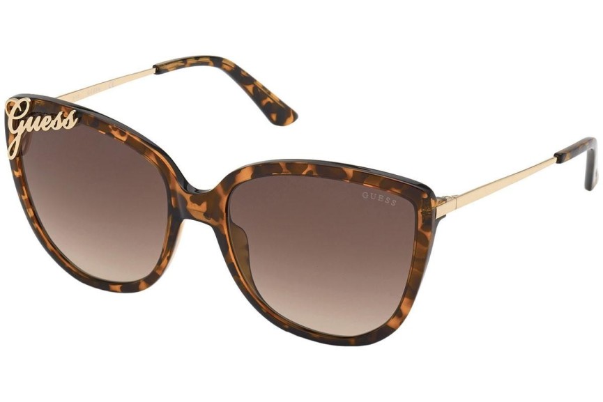 Okulary przeciwsłoneczne Guess GU7740 52F Kocie oczy Havana