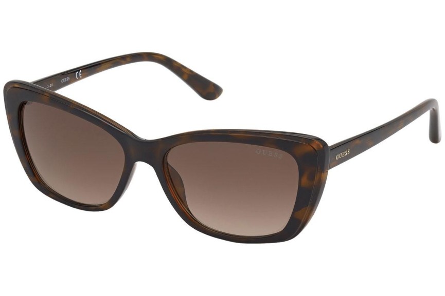 Okulary przeciwsłoneczne Guess GU7774 52F Kocie oczy Havana