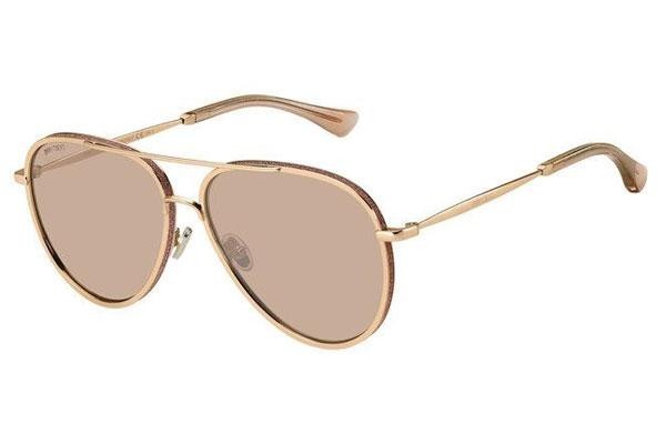 Okulary przeciwsłoneczne Jimmy Choo TRINY/S DDB/2S Pilotki (Aviator) Złote