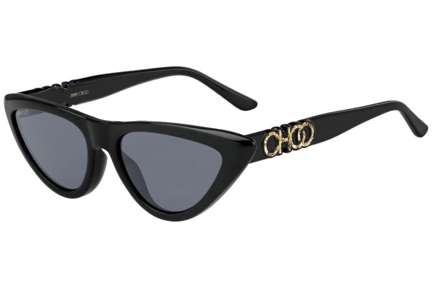 Okulary przeciwsłoneczne Jimmy Choo Sparks/G/S 807/IR Kocie oczy Czarne