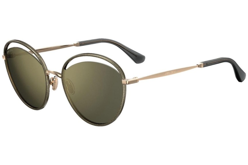 Okulary przeciwsłoneczne Jimmy Choo Malya/S W8Q/K1 Okrągłe Złote