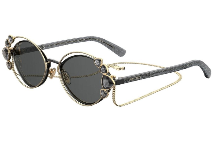 Okulary przeciwsłoneczne Jimmy Choo SHINE/S 2M2/IR Nieregularny Złote