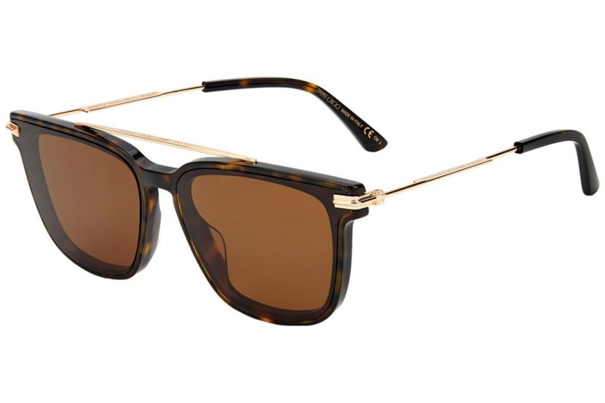 Sunglasses Jimmy Choo ZED/G/S 086/70 Kwadratowe Havana