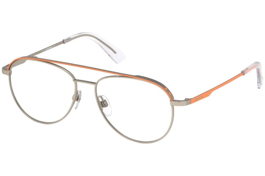 Okulary korekcyjne Diesel DL5305 017 Pilotki (Aviator) Srebrne